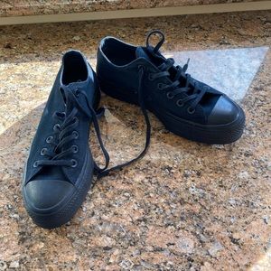 Black platform converse